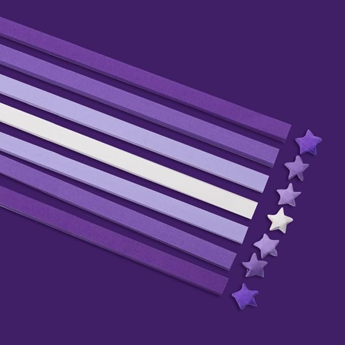 Star Folding Strip Colored Paper Star Handicrafts Folding (Purple Gradient (1350 sheets)