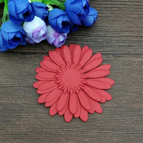 Scrapbooking Die-Cuts for Card Making, Christmas Metal Cutting Dies, Paper Craft Punch Template, Background Embossing Stencils, DIY Album Décor (Flower D)
