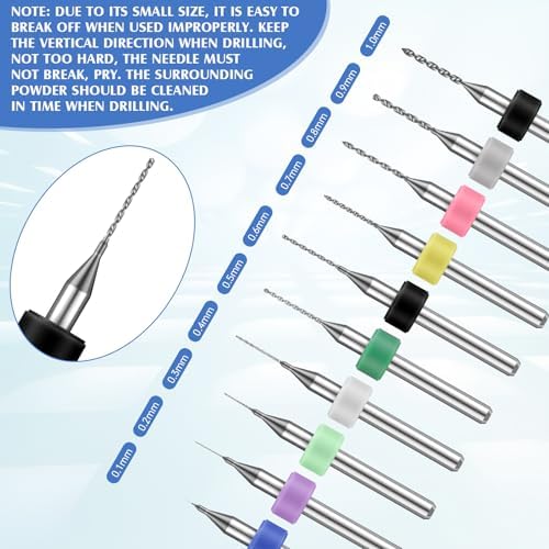 Mudder 57 Pcs Micro Drill Bits & Pin Vise Set 0.1-3mm, Blue