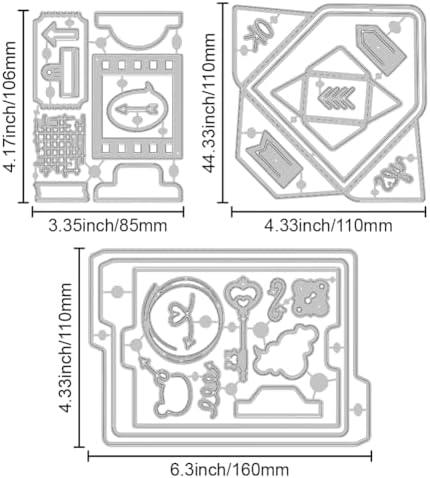 GLOBLELAND Folder Envelope Cutting Dies for Card Making Art Stamp Postage Cut Die for DIY Scrapbooking Journal Embossing Paper Craft Decor