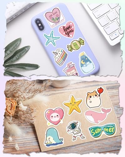 600 Pcs/Pack Water Bottle Stickers for Kids, Cute Vinyl Waterproof Stickers | Party Favors for Girls Teens, Back to School Supplies Gifts, Classroom Prizes, Goodie Bag Stuffers, Teacher Classroom Supplie