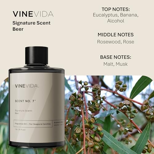 VINEVIDA [16oz] Beer Fragrance Oil for Candle Making and Soap Making - Premium Candle Scents for Soy Candles