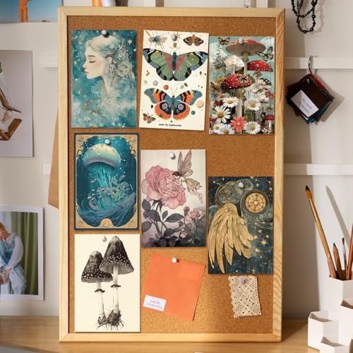 64 Pcs Vintage Postcard Set, Vintage Post Cards for Mailing, Retro Botanical Butterfly Ephemera, Scrapbooks, Collage, DIY Card, Wall Decor (4×6)