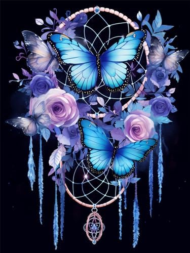 Diamond Art Kits for Adults,Butterfly Diamond Art Painting Kits for Adults