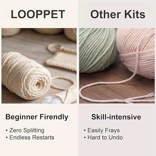 LOOPPET Crochet Dachshund Kit for Beginners, Wiener Dog Gifts for Women, DIY Dog Crochet Kit with No-Fray Yarn & Step-by-Step Video Tutorials, Cute Pen Holder Desk Decor