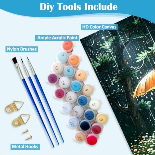 Tabszca Halloween Ghost Paint by Numbers Kit for Adults 16 X 20 Inch