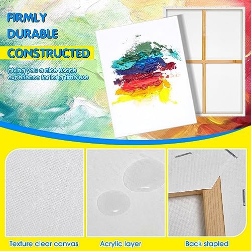 Sherr 3 Pcs Large Blank Painting Canvas Stretched Primed, 48 x 36 Inch