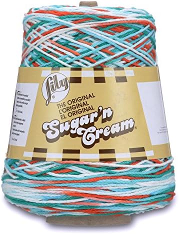 Lily Sugar'n Cream Cotton Cone Yarn, 14 oz, Ahoy Ombre, 1 Cone