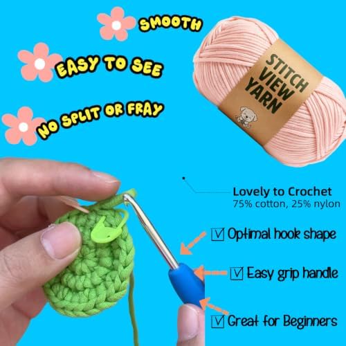 BUNUKY Crochet Kit for Complete Beginners - DIY Starter Kit to Make a Cute Puppy | Step-by-Step Video Tutorials for Easy Learning | Creative Craft Gift for Christmas, Adults, Teens (Peach Bunny)