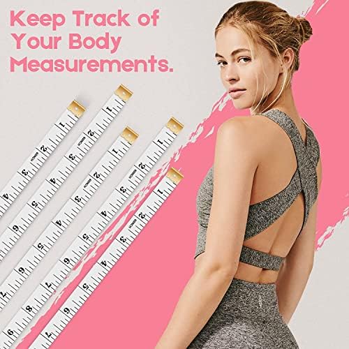 iBayam 2-Pack Soft Tape Measure 60" for Sewing, Body & Weight Loss, White