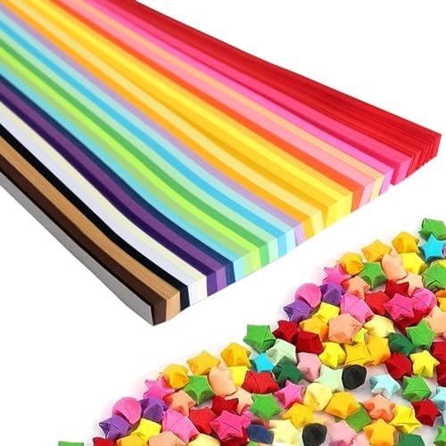1030 star origami paper, paper star, double-sided color origami paper, DIY handmade star origami lucky star decorations/27 colors