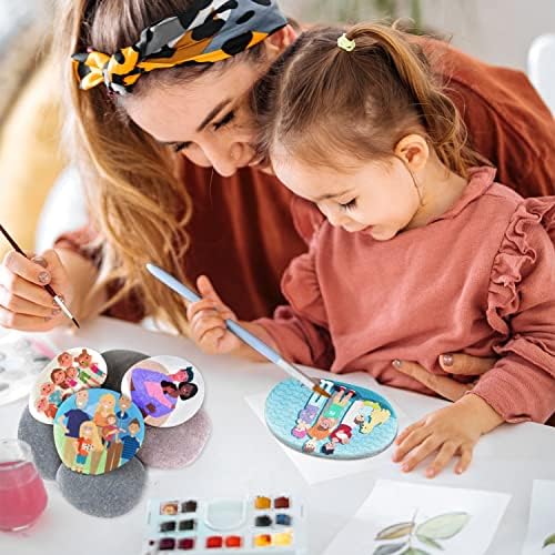 River Rocks for Painting 12 Pcs Large 3.5-5 Inch Flat Smooth Painting Stones Craft Rock to Paint for Kids Crafts Painting Bulk