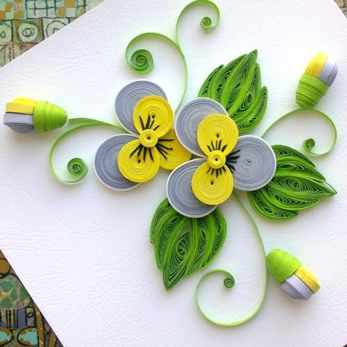 Auvotuis 10mm Width Quilling Paper Strips 40 Colors 900 Strips, Length 39cm