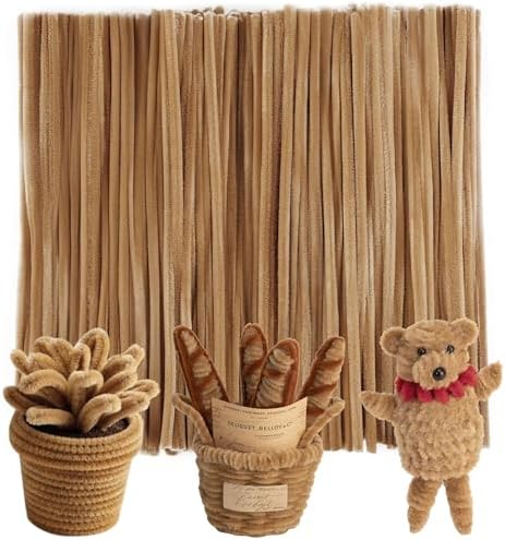 Caydo 200 Pieces Light Brown Pipe Cleaners