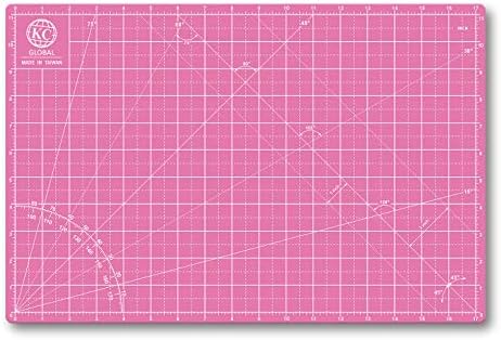 KC GLOBAL A3 (18"x12") Self-Healing Cutting Mat (Pink) - Sturdy, Reversible, Eco-Friendly, Non-Slip. Premium Desk Mat for Crafters, Quilters, and Hobbyist