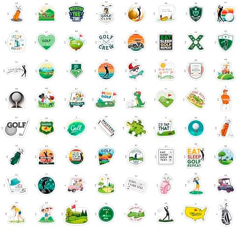 100Pcs Funny Golf Stickers for Water Bottle, Cart, Laptop - Funny Golf Gifts, Party Supplies & Decoration - Golfing Stickers and Decals - Gift for Women & Men