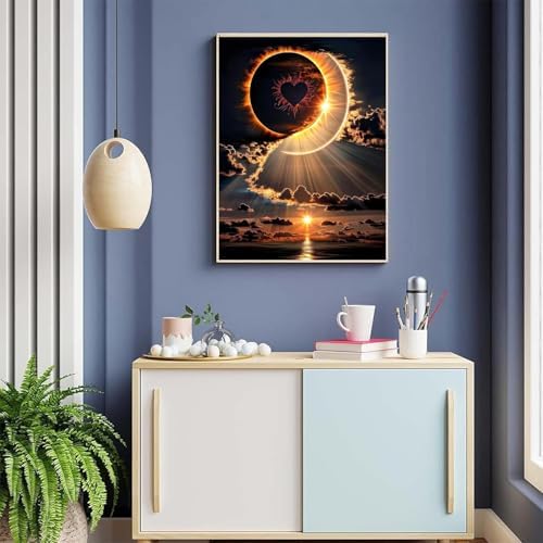 ijbnhd Sunset Diamond Art Kits for Adults for Home Wall Decor 12x16 inch