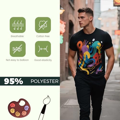 Joyclub 5 Pack Sublimation Shirts Blanks Bulk Polyester Unisex S-2XL | Wholesale crew neck short sleeve for heat transfer and vinyl; mixed sizes simplify team, event and small-batch planning gifts