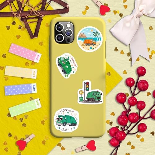 100Pcs Garbage Truck Stickers for Water Bottle, Laptop - Trash Truck Stickers - Garbage Car Party Supplies & Decoration- Gift for Women & Men
