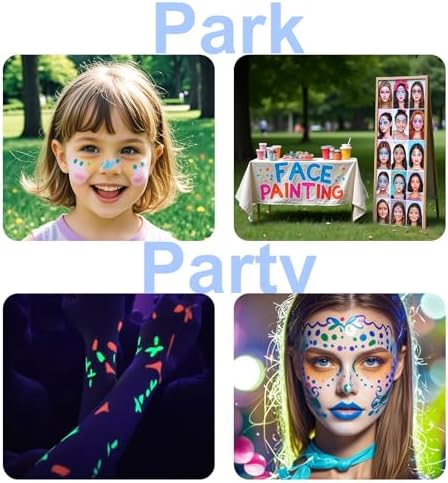 Face Paint Brush Set, 15pcs Artist Brushes for Body Face Painting,Acrylic Painting Watercolor Oil Gouache – Perfect for Artists, Performers, Party Makeup