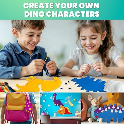 Sewing Kit for Kids Ages 8-12 - 12 Beginner DIY Kids Sewing Crafts Ages 4-7