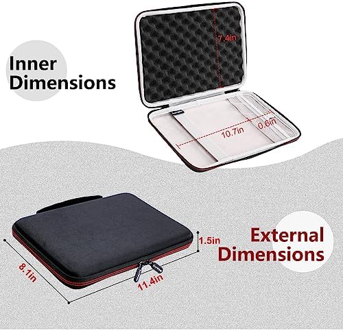 LTGEM Tablet Case for Wacom Intuos Small Graphics Drawing Tablet fits Model # CTL4100 or XPPen Graphics Tablet fits Model # StarG640 (Black)