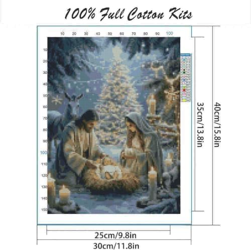 DYAIYYMQ Jesus Christ Stamped Cross Stitch Kit for Adults 15.7x11.8 inch