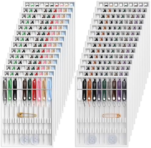 MTLEE 14 Boxes 140 Pieces Quick Fix Sewing Kit, Easy Pre Threaded Needle
