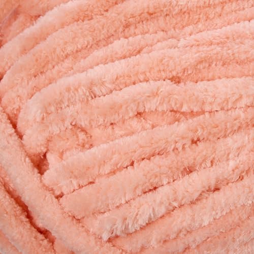 Loops & Threads Sweet Snuggles Yarn - Yarn for Knitting, Crochet, Weaving, and Arts & Crafts - Orange, Polyester, 8.8 oz