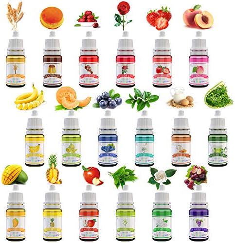 18 Soap Making Scent - Liquid Soap Fragrance Oils Set for DIY Bath Bomb, Soap Making Supplies, Slime - Concentrated Food Grade Soap Flavoring Bath Bomb Scents for Cosmetic, Crafts - 10ml/0.35oz Each