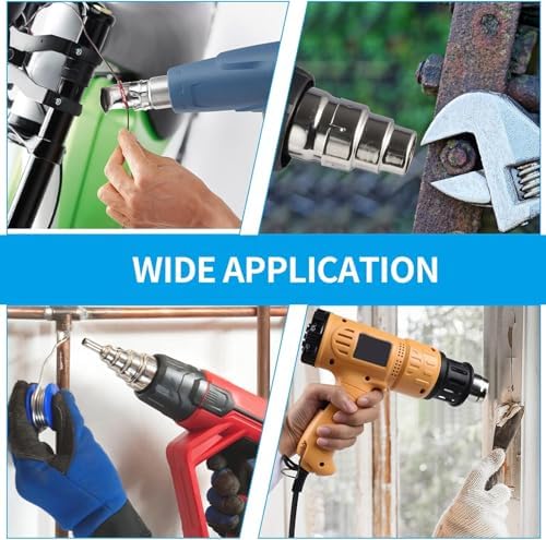5 Pcs Heat Gun Nozzles Kit Stainless Steel Heat-Resistant Nozzles