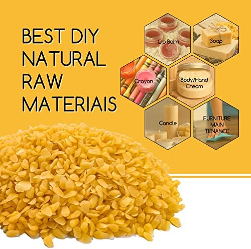 TRINIDa Yellow Beeswax Pellets 20lb, Organic Bees Wax for DIY Candles, Beeswax for Candle Making, Skin, Body, Face, and Hair Care, Lotions, DIY Creams, Lip Balm and Soap Making Supplies