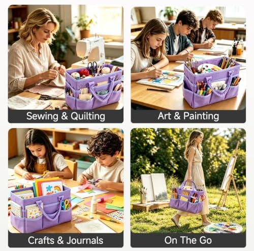 Craft Organizer Tote Bag, Art Supply Organizer Bag for Art Supplies