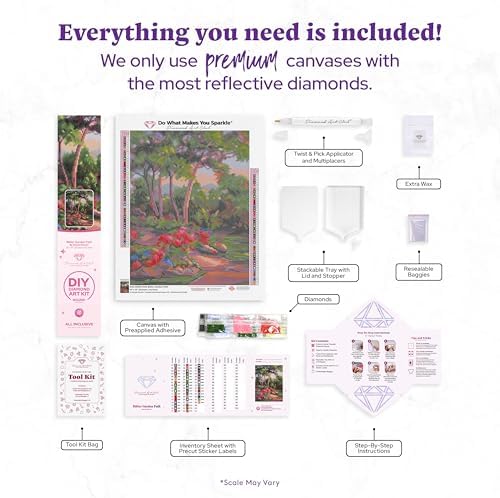 DIAMOND ART CLUB Bibler Garden Path Diamond Art Kits for Adults