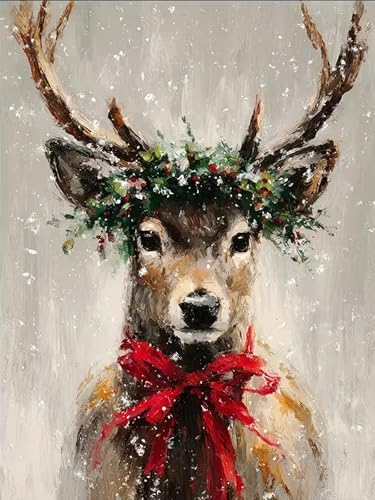 Benjenes Christmas Diamond Art Kit for Adults – Deer Design