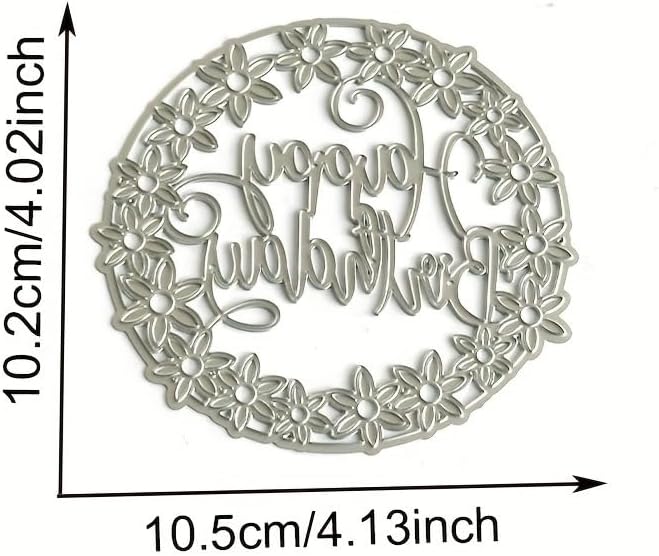 Lapoo Words Cutting Die for Scrapbooking - Durable, Cut Stencils for DIY Scrapbook Photo Album Decorative Paper Card, Card Making Supplies Party Wedding Decorations (Happy Birthday 4.1 x 4 in)