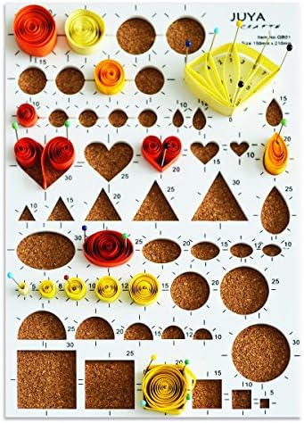 JUYA Paper Quilling Kit 30 Colors 600 Strips 8 Tools, Glue, Pink Set, 3mm