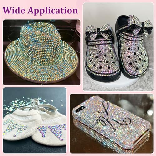 30000Pcs AB Rhinestones for Bedazzling with B7000 Jewelry Glue, Bedazzler Kit Bulk Flatback Gems, Resin Rhinestones for Crafting Crafts Clothing Shoes Fabric Nail Art Assorted Size 2/3/4/5/6mm