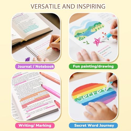 JoyCat 12-Color Erasable Markers for Kids, Dual Tip Magic Pens for Paper