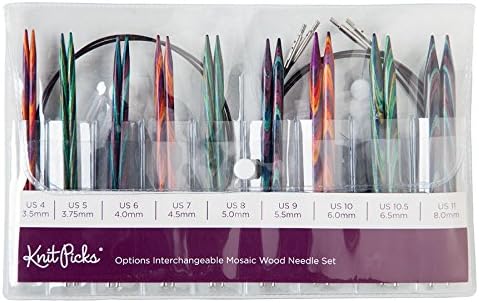 Knit Picks Mosaic Wood Interchangeable Knitting Needles Set - US 4-11