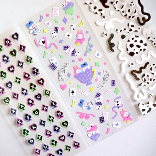 25 Sheets Cute Laser Deco Stickers Set, Decor Kpop Stickers. for Photocards, Headphones, Water Bottle, Phones, laptops, Planner