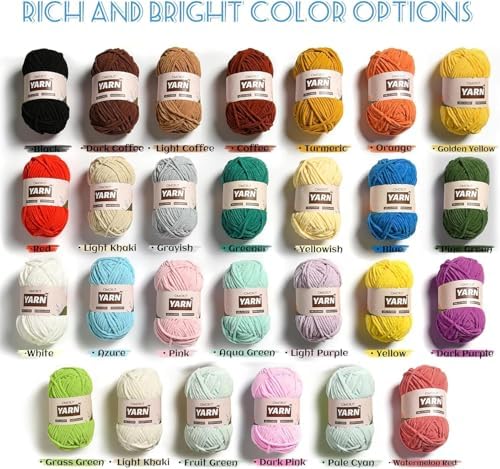 2 Packs Plush Chenille Chunky Crochet Yarn - Baby Yarn for Crocheting Soft - Velvet Yarns Knitting for Blankets Crafts - Fluffy Amigurumi Yarns 100g/131yds (2 Beige)