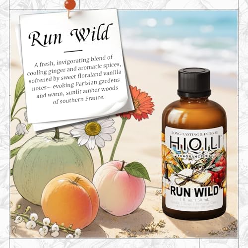 HIQILI Run Wild Fragrance Oil for Candle, Soap & Diffuser