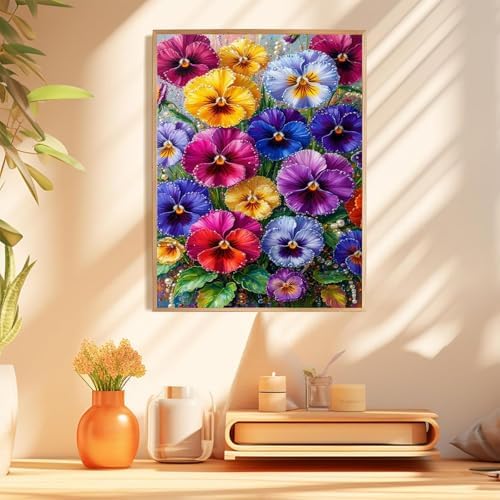 Flowers Diamond Art Kits for Adults, Diamond Painting Kits 12x16 Inch | Diamond Painting Kits for Adults Beginners, Gem Art, 5D Full Drill, DIY Arts and Crafts for Gift Home or Decor