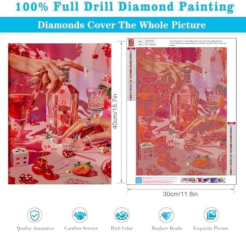 Cocktail Dice Diamond Art Kits for Adults Diamond Painting Kits 12X16 inch