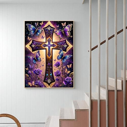 Diamond Art Kits for Adults, Cross Diamond Art Painting Kits for Adults