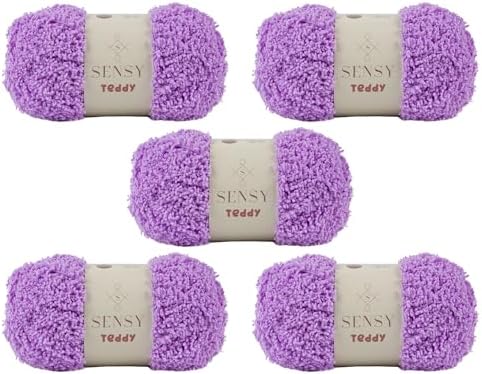 S Sensy Teddy - Micro Polyester Amigurumi Yarn 5 Skeins Lilac 109 Yards 4oz