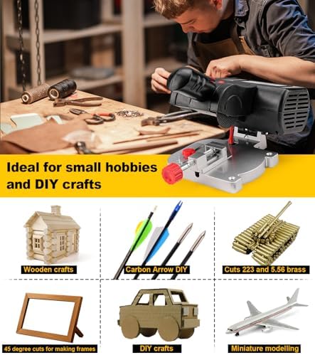 Sbestily Mini Miter Cut-Off Chop Saw for Miniature Model Making, Arrow Saw