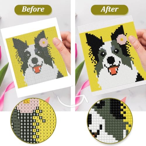 12 Pcs Small Diamond Art Kits Dogs Animals Diamond Art Kits for Adults