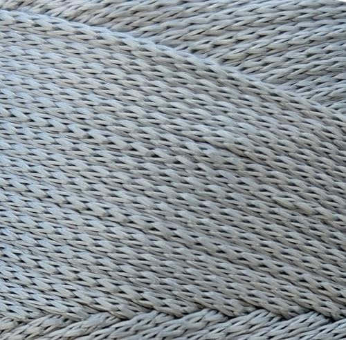 Polyester Macrame Cord 2mm x 251 Yards, 100% Polypropylene Premium Macrame Rope, Colorful Yarn Crochet Macrame Bag Craft for Wall Hangers, Bags, Bottom Plates, Carpets (Grey, 1 Skein)